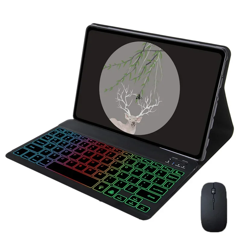 Tablets Keyboard Case For Huawei Honor Pad X9a 11.5 inch 2025 Rainbow Backlit Teclado Spanish Keyboard Cover With Mouse Funda