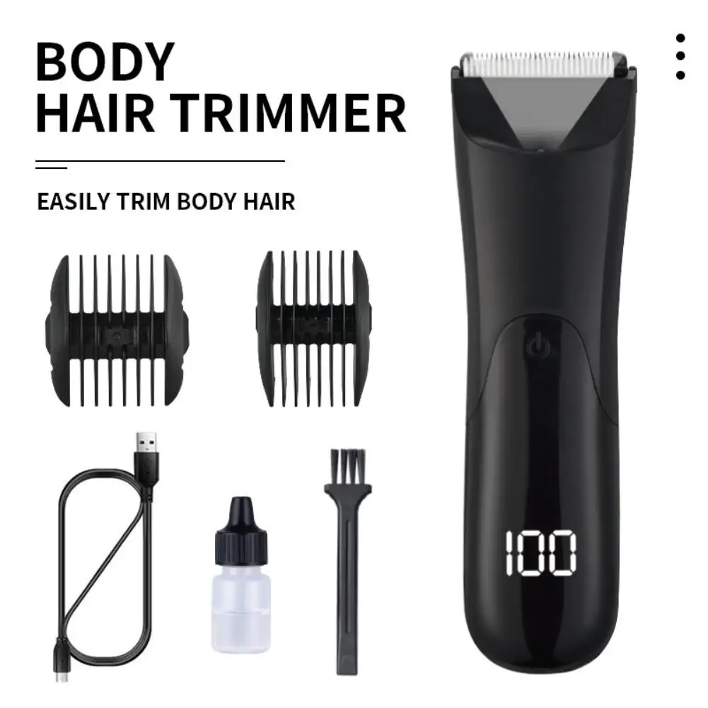aparador-de-pelos-corporais-eletrico-para-homens-barbeador-a-prova-d'Agua-com-indicador-digital-de-bateria-2-pentes-guia-e-kit-de-limpeza