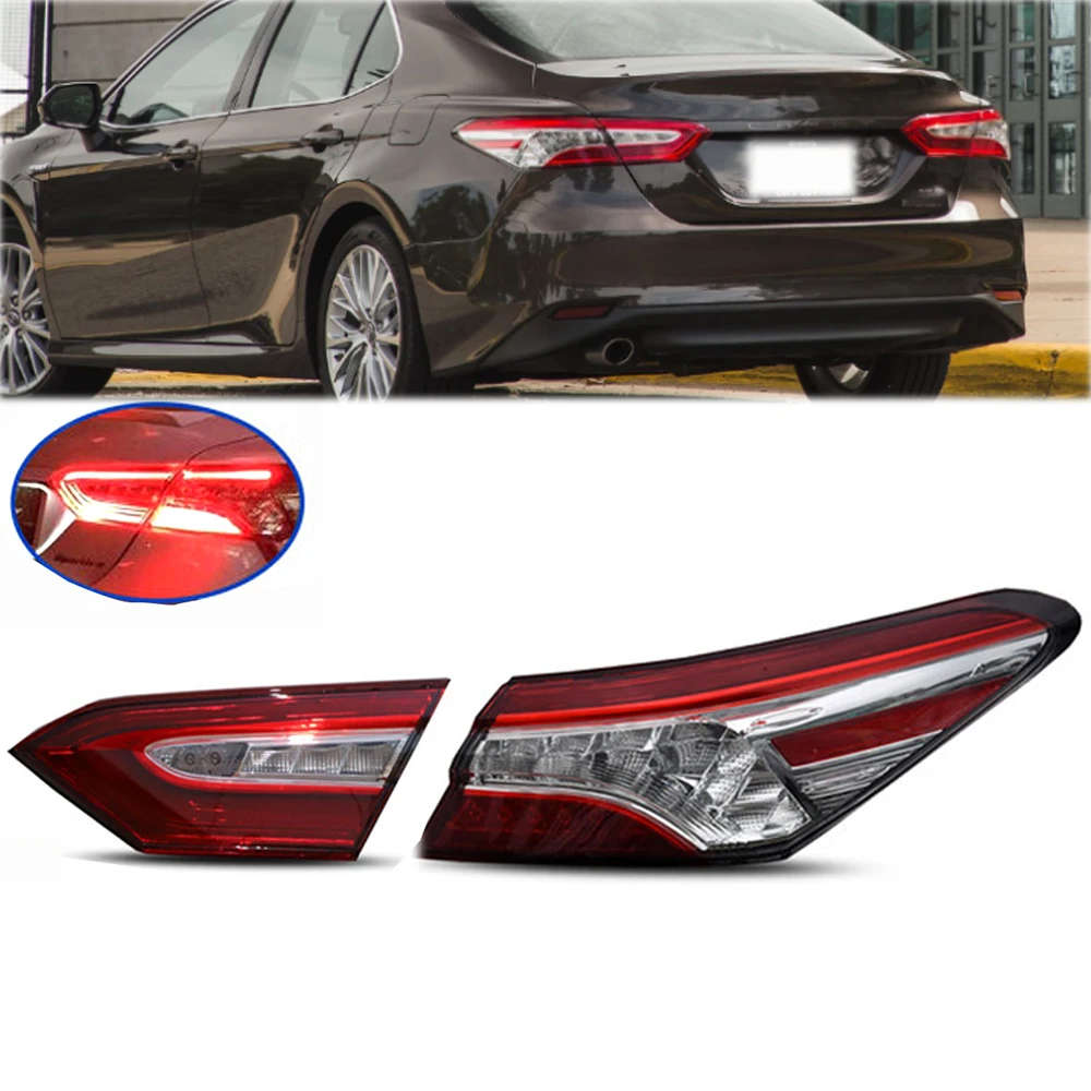 

LED Halogen Left Right Outside Inside Tail Light Rear Stop Warming Brake Lamp Rear Fog Light For Toyota Camry 2021 2022 For Car