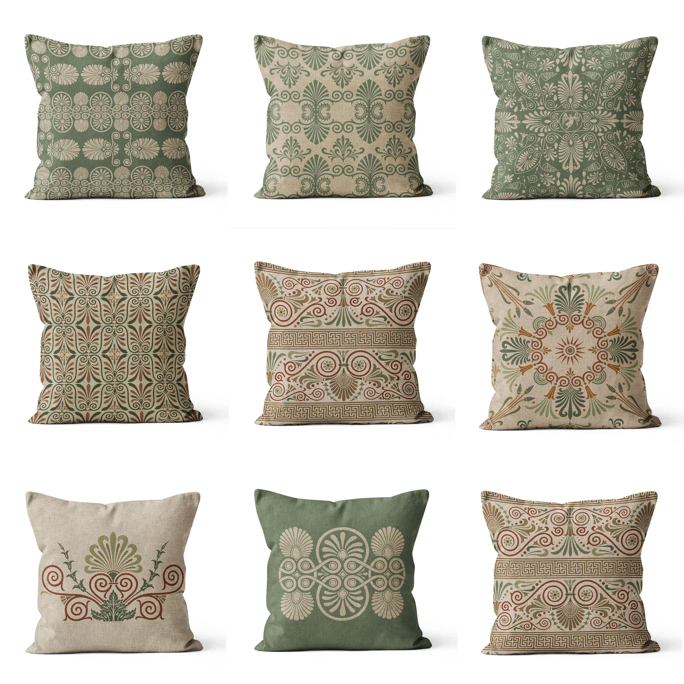 45x45cm Nordic Bohemian Pattern Polyester Print Cushion Cover Throw Pillow Cover Modern Home Sofa Throw Pillow Decoration