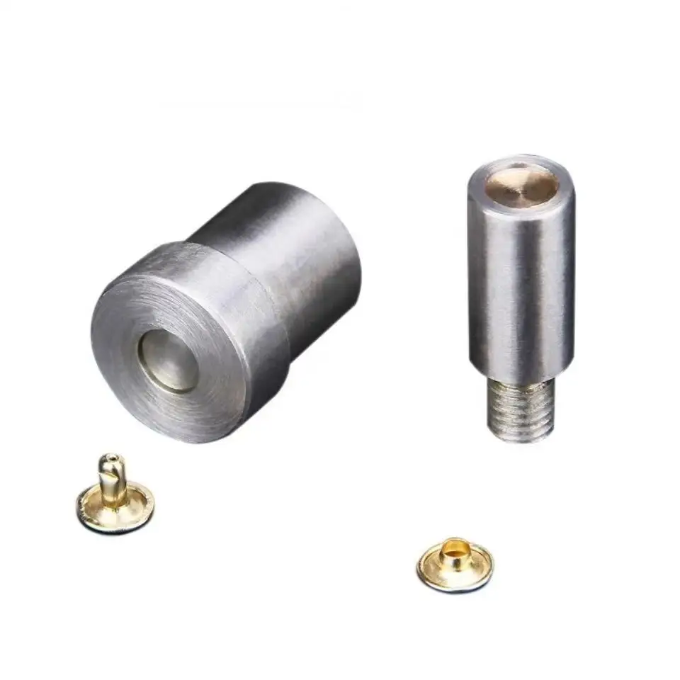 Double Cap Rivets Mold For Hand Press Machine Metal Double Side Ram Dies Fastener Buttons Installation Tools For Leathercraft