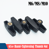 2/4pcs Plum Bakelite Hand Tighten Nut 65# M6 M8 M10 Z-type Butterfly Nut Plastic Handle Screw Cap Straight Type Rubber Head Nut