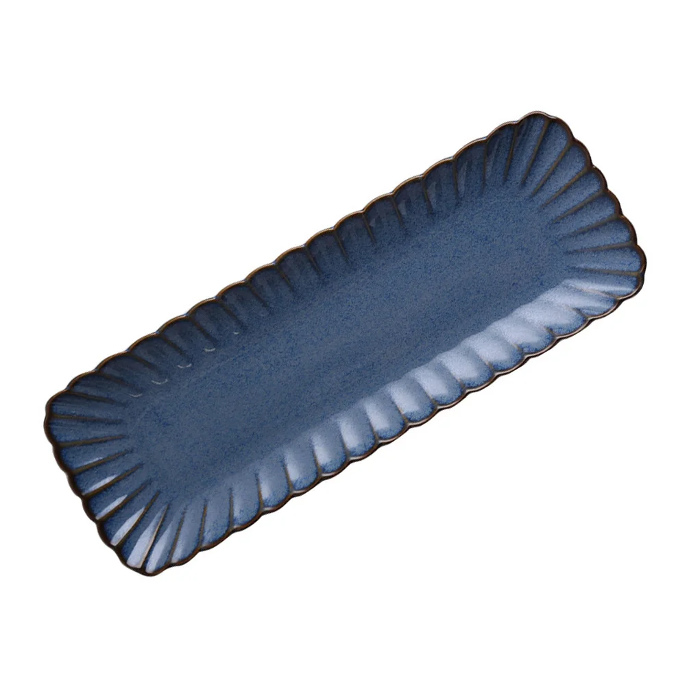 

Rectangular Steak Plate Creative Sushi Plate Delicate Dessert Dish Household Ceramic Plate Japanese Type Plate