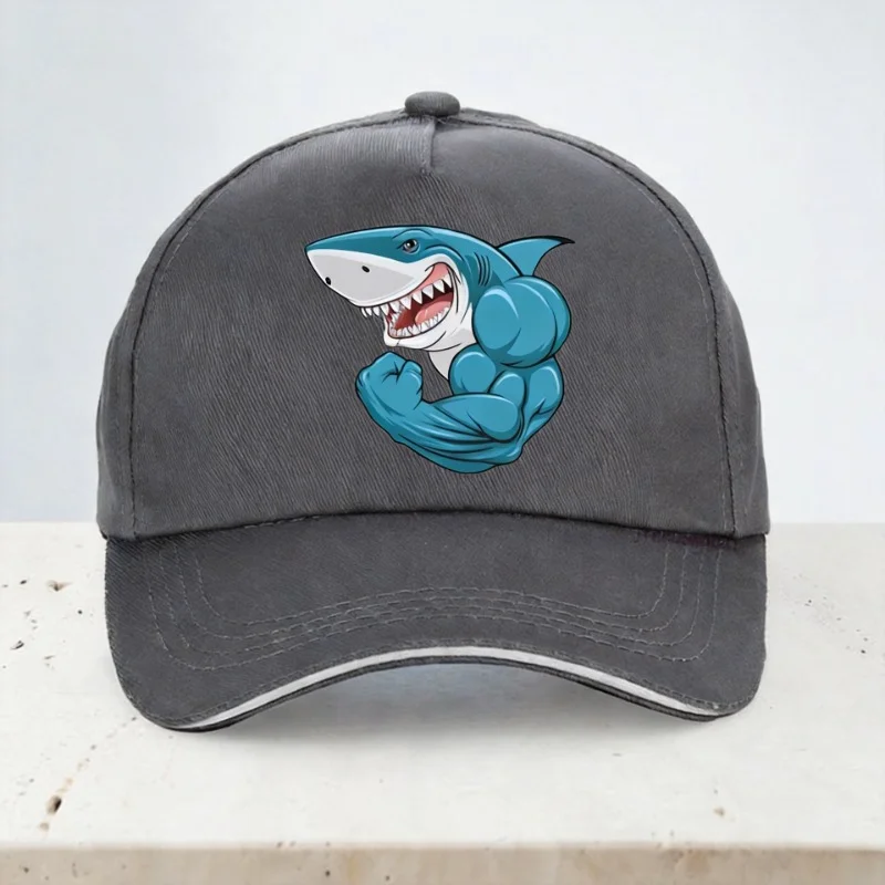 Muscle Sharks Baseball cap fashion shark boxer motion caps adjustable Hip Hop snapback hats