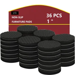 36pcs 1inch Furniture Grippers - Non Slip Pads for Furniture Legs - Self Adhesive Rubber Feet - Keep Furniture in Place