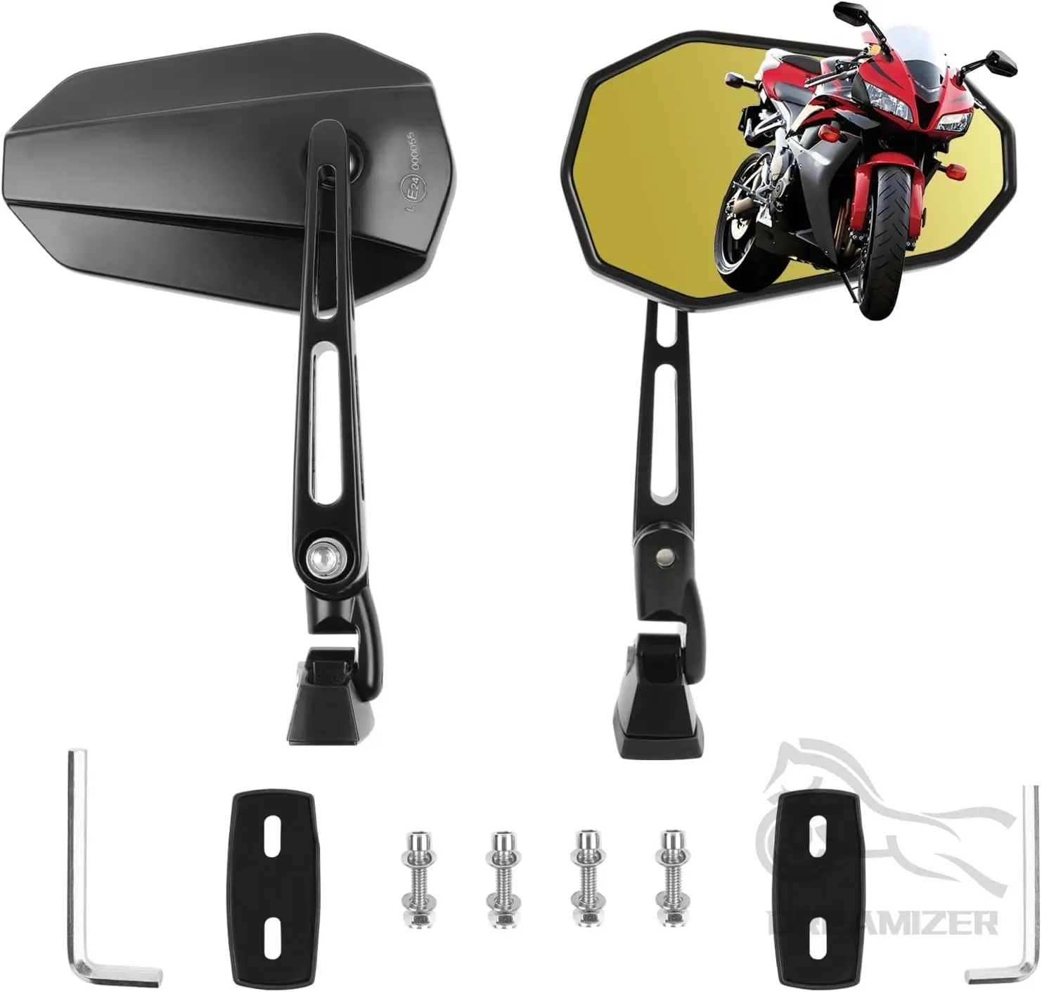 Motorcycle Racing Mirrors For Honda CBR600RR CBR1000RR CBR500R CBR300R Suzuki Hayabusa GSXR 600 750 1000 Yamaha YZF R1 R6 R6S