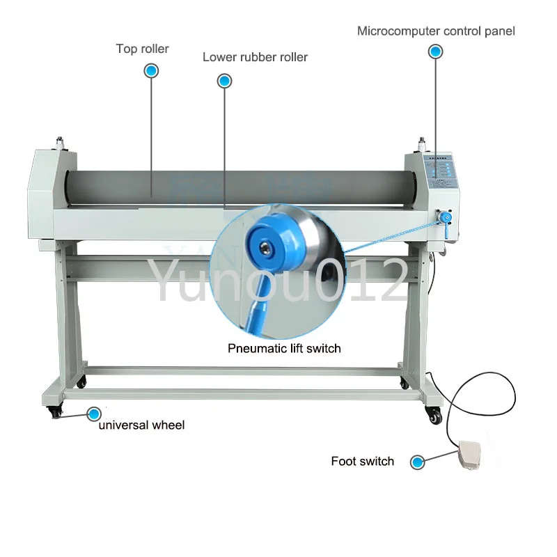 YP-1300 Pneumatic Laminator Electric Dual-use Graphic Advertising Board Glass Laminating Paper Photo Cold Laminating Machine