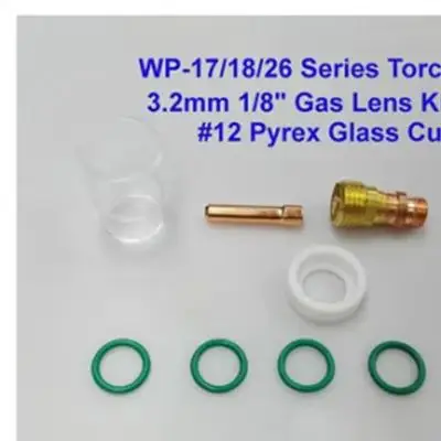 Gas Lens Resistant Glass Kit Parts Part For WP-17/18/26 for tig Kit Collets Body Gas Lens Temperature Resistant