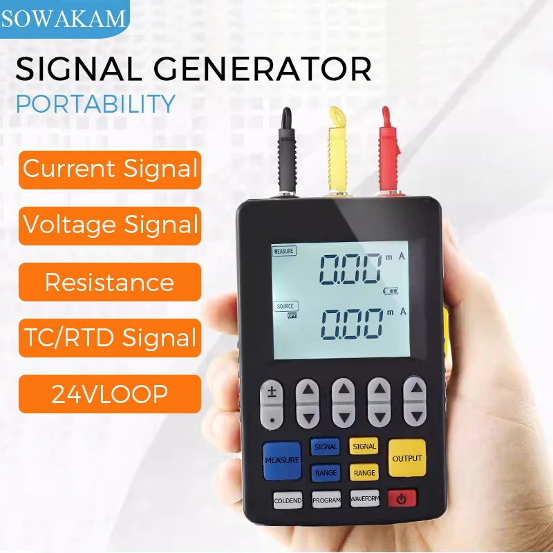 

NEW Multifunction Signal Generator 4-20mA Current Voltage Temperature RTD Thermocouple Signal Source Handheld Process Calibrator
