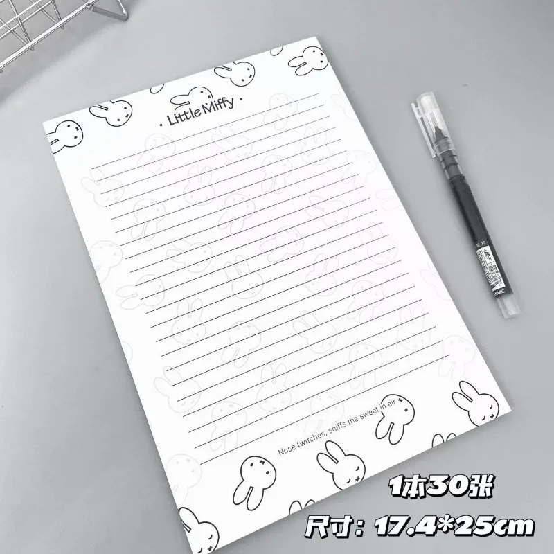 

Новый милый блокнот B5 с Миффи Кроликом для записей и рисунков, простой отрывной, для студентов, подарок для мальчиков и девочек