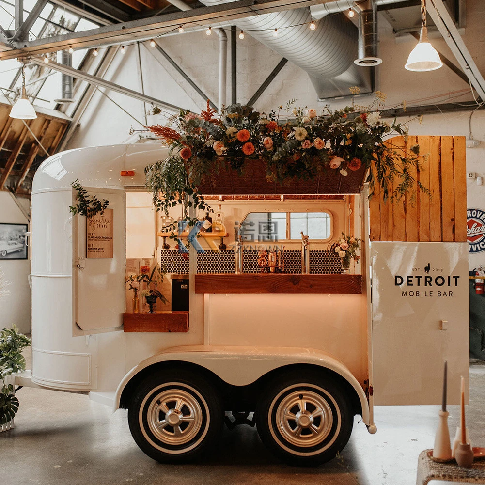 Mobile Coffee Snack Food Trailer with Fully Equipment Street Vending Shop Food Truck Fast Food Cart Kiosk Concession