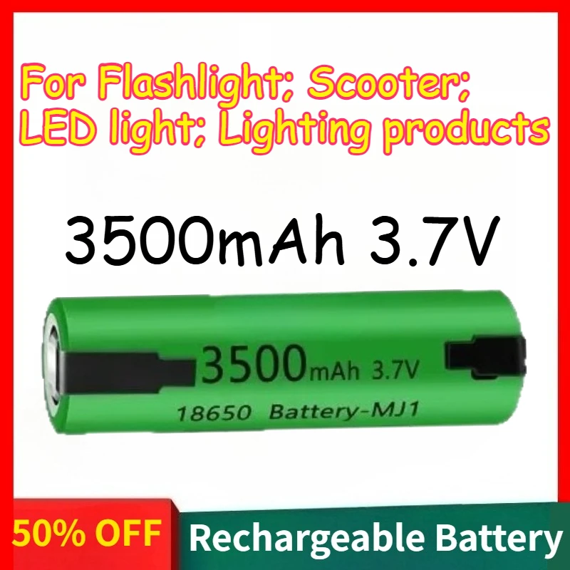 

18650 Lithium Ion Rechargeable Battery 3.7V 3500mAh for Flashlight Scooter LED Light Lighting Products