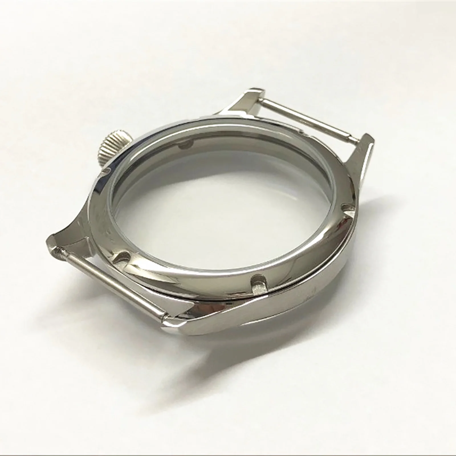 مصقول الزجاج 316L الفولاذ المقاوم للصدأ ساعة 44 مللي متر صالح ETA6497/6498 ST3600/3621 الحركة الميكانيكية الرجال هدية اكسسوارات #6