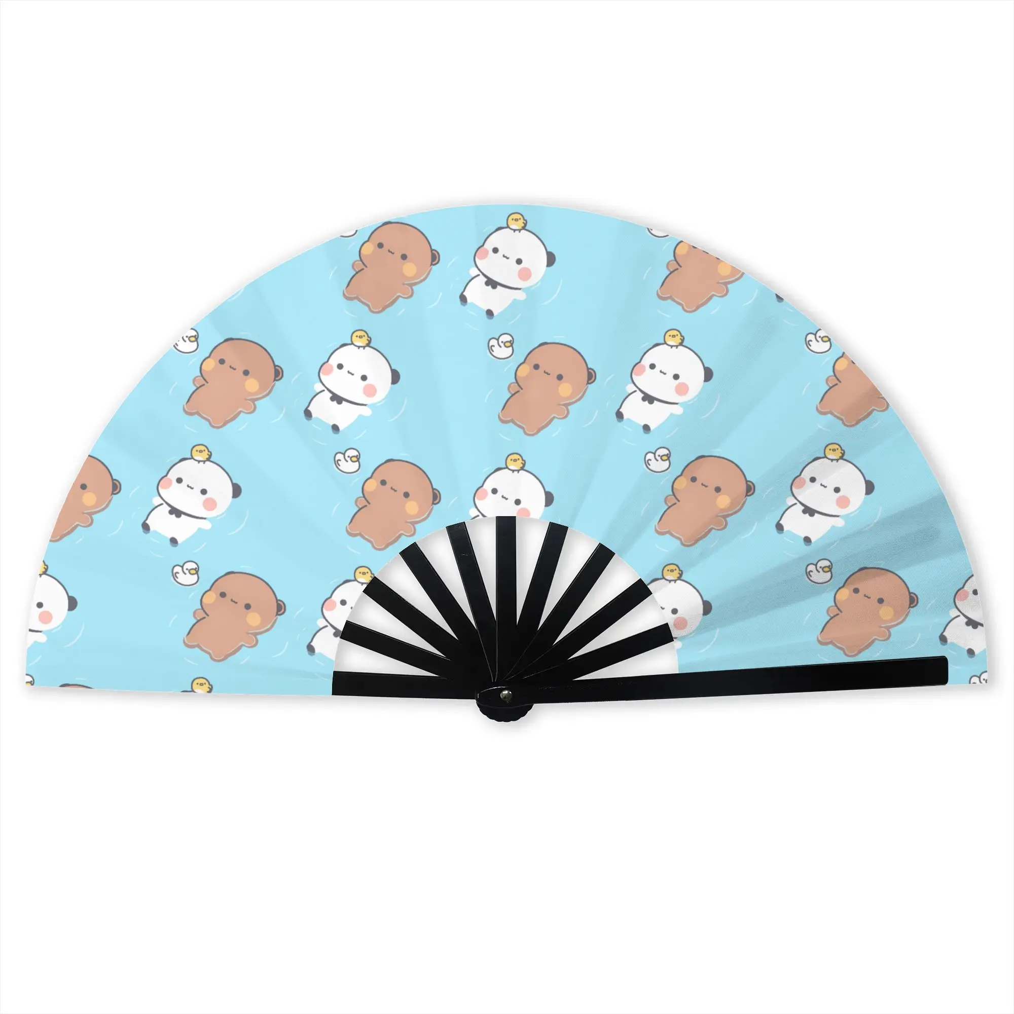 Custom Bubu Dudu Cartoons Hand Fan Promotional Gift Wedding Mangas  Durable Folding Fans Unique Bulk Pack Fan