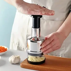 Manual Garlic Chopper Garlic Crusher Pressing Handheld Food Chopper Slicer Vegetable Cooking Crusher Gadgets Kitchen Accessories