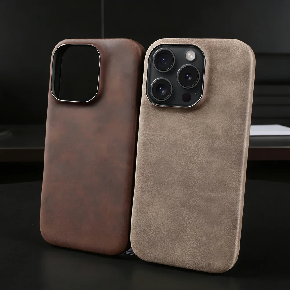 Premium Leather Case For iphone 16 Pro Max 16e 17e 16 Plus 13 Mini 14 15 Pro Max Air 17 Pro Max Phone Case Back Cover Coque Bag