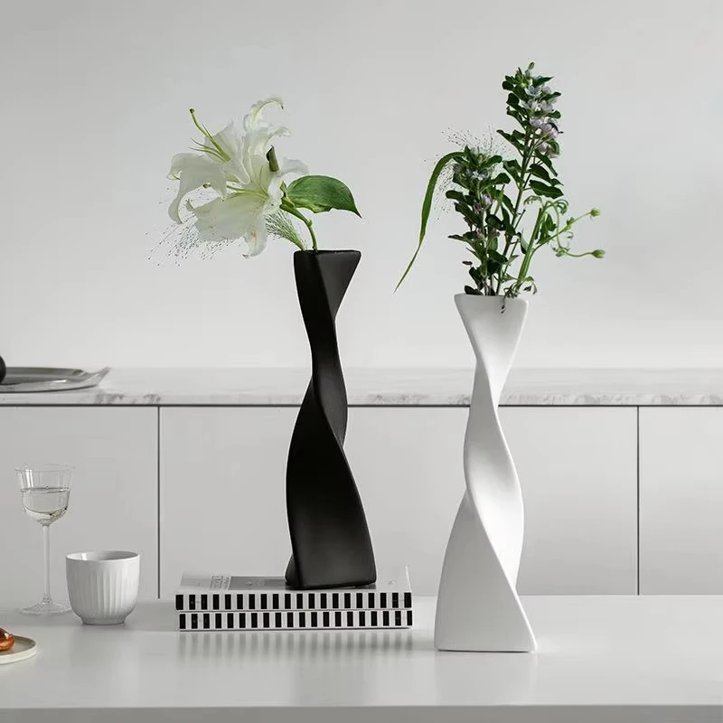 Irregular Minimalist Vases Geometry Hydroponics Vase Stable Special Shaped Vase Home Desktop Decor Artistic Ceramic Flower Vase