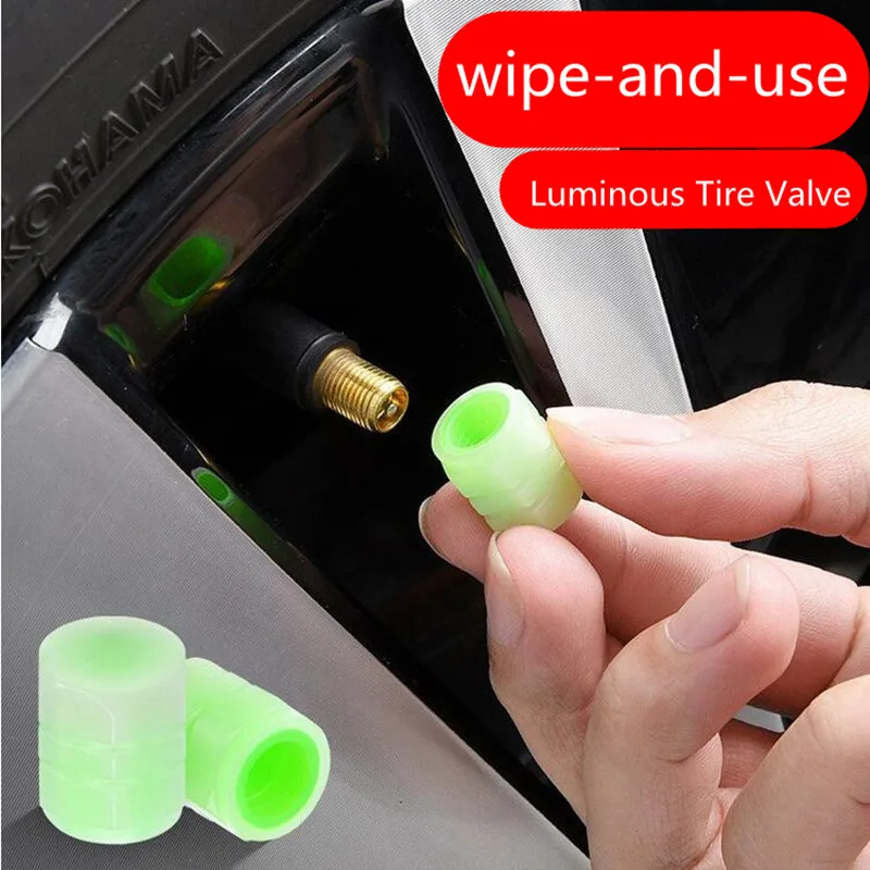 Car Glowing Tire Valve Cap Auto Accessories For Mercedes Benz A180 A200 A260 W203 W210 W211 AMG W204 C E S CLS CLK CLA SLK