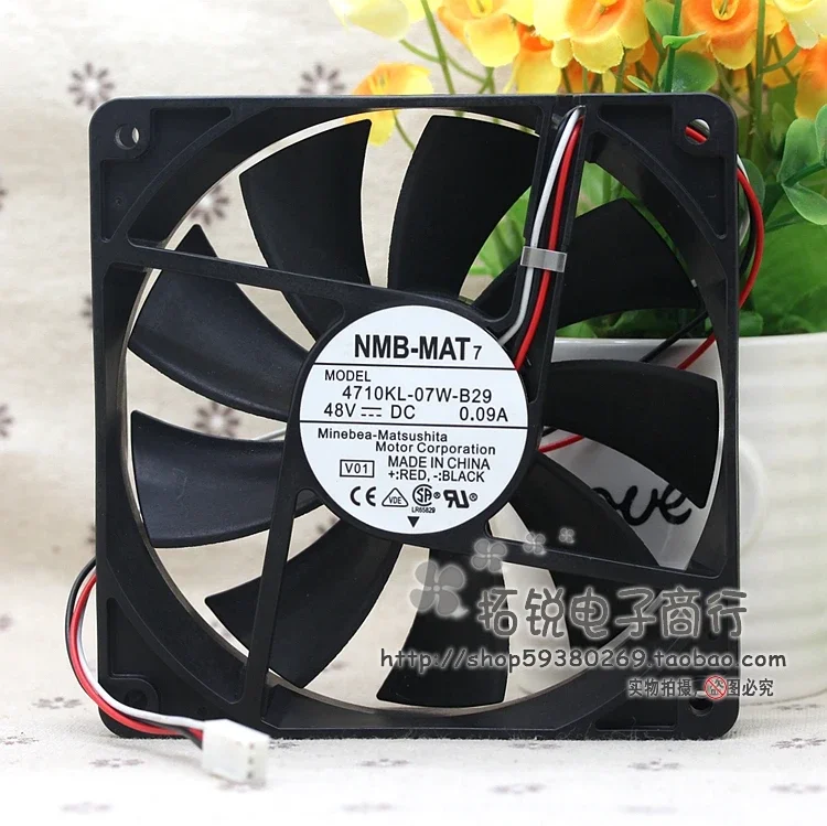 JFG For 12cm NMB-MAT Minebea 4710KL-07W-B29 48V 0.09A 120*120*25MM 3PIN Cooling Fan