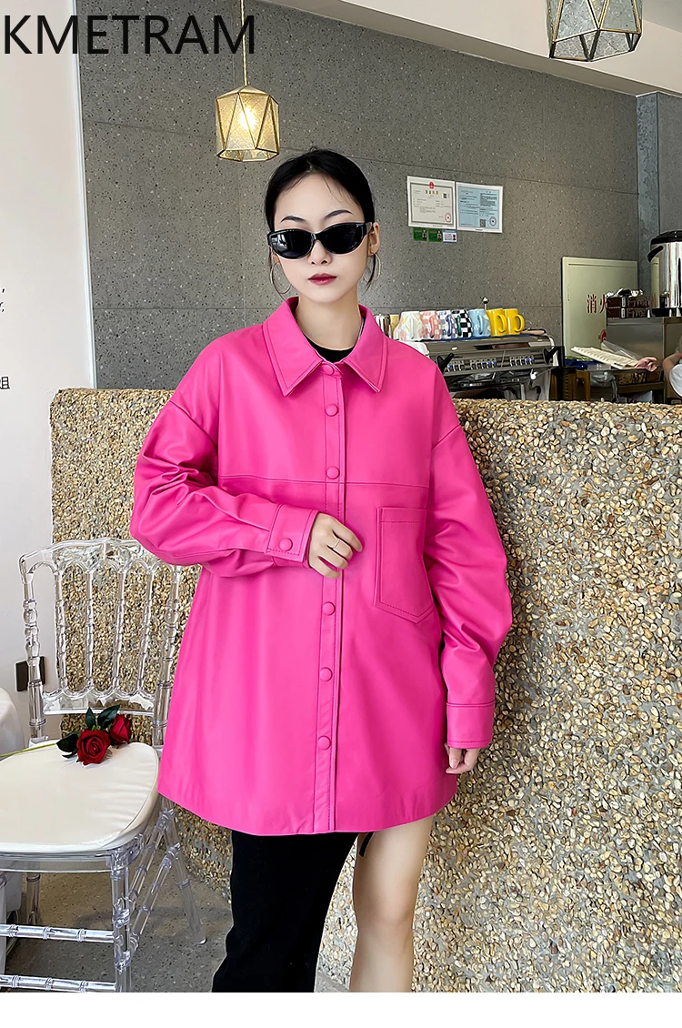 100 % obere Schicht aus Schaffelljacke für Damen, lockere mittellange Jacken aus echtem Leder, neu in Oberbekleidung, Herbstkleidung, 2025 Damen Ald Uten