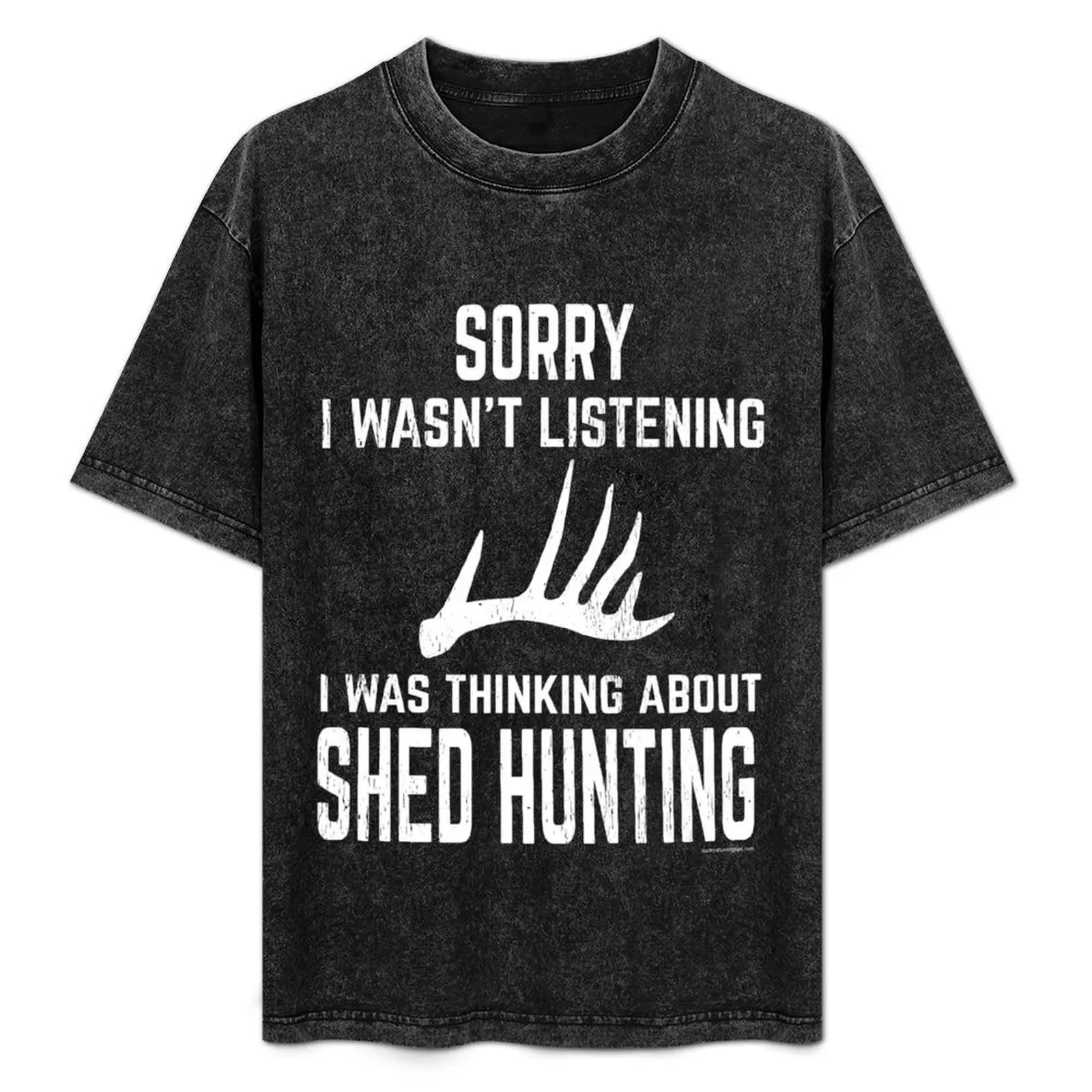 Whitetail Deer Antler Shed Hunting - Funny T-Shirt plus size clothes Blouse summer top boys animal print plus size men clothing