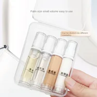 1 Set 5-15ML Clear Empty Refillable Airless Vacuum Pump Cream Lotion and Spray Portable Bottle Set Sample Packing for Toiletries 6