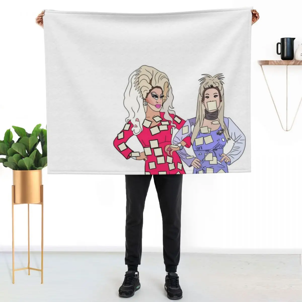 

Katya and trixie Pop art 2.0 Throw Blanket Fade Resistant Durable Throw Blanket
