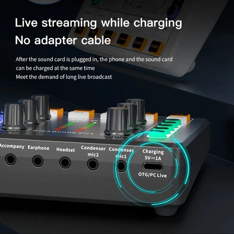 Carte son M8 pour la diffusion en direct, interface audio, dispositif de podcasting, roulette avec micro premium, préamplificateur, installation facile