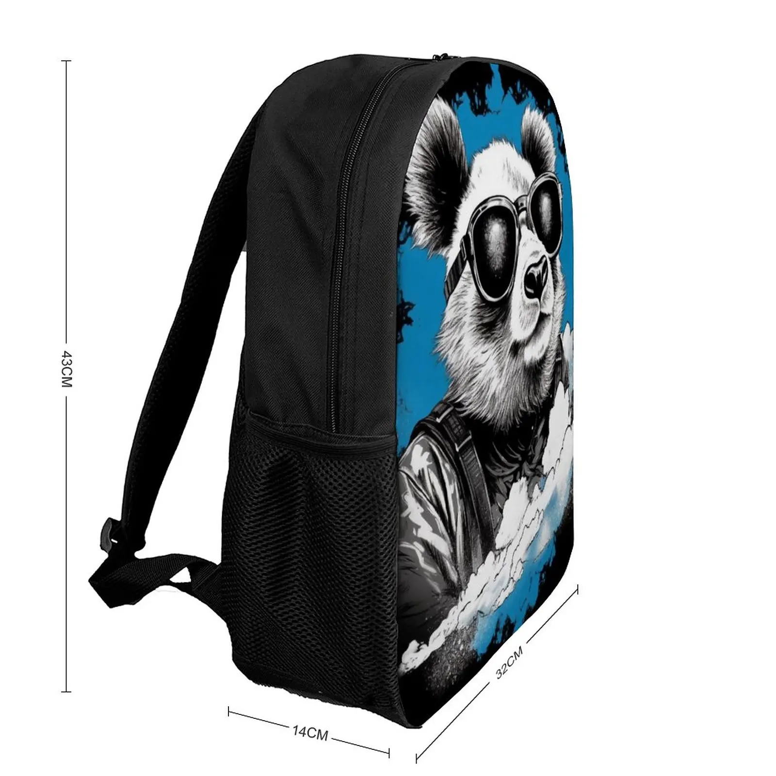 Panda Backpack Crazy  Animal  With Glasses Kawaii Backpacks Female Travel Large School Bags High Quality Rucksack