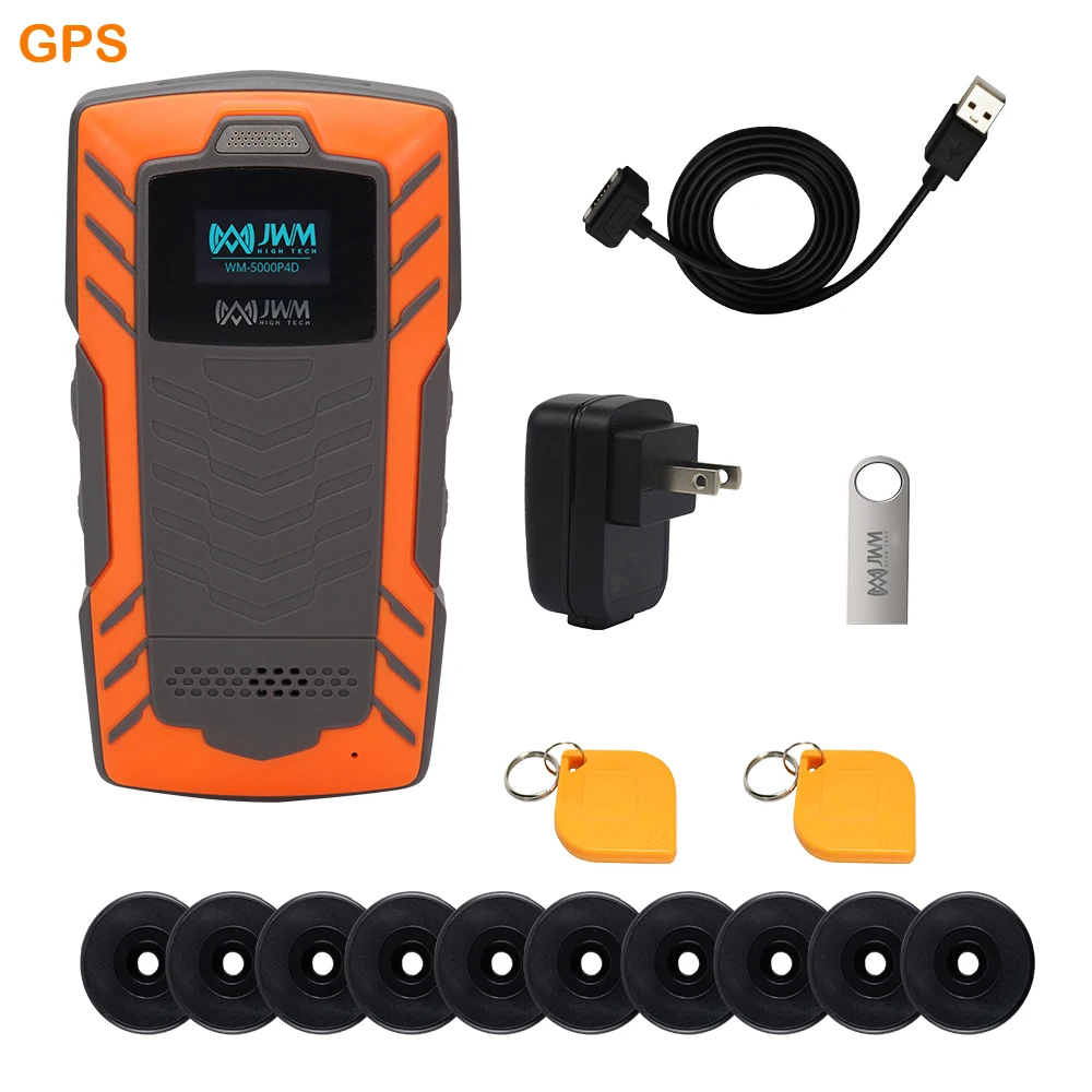 JWM GPS Guard Tour Patrol Security System with Phone Calling, 4G Online Real-Time Track Patrol Wand for Hotels, Industrial Park