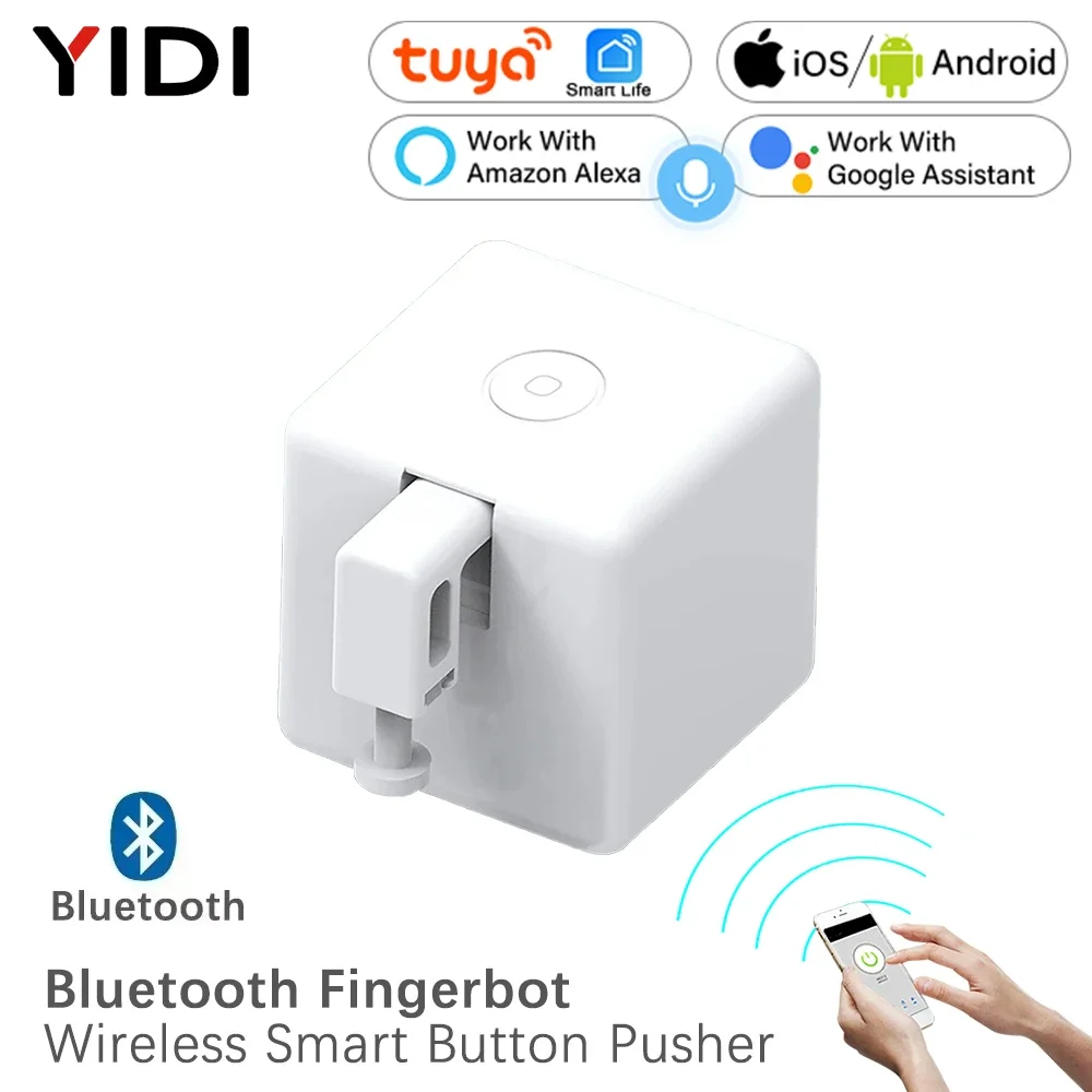 

Bluetooth Tuya Smart Fingerbot Plus, беспроводная кнопка переключения, пульт дистанционного управления, голосовой контроллер, работает с Alexa Google Home