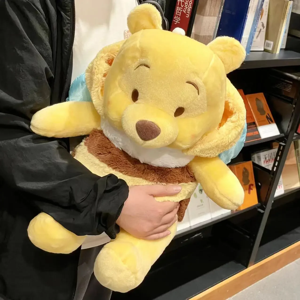 Cartoon Huggable Anime Plushies Winnie the Pooh Doll Turn Into Bee Soft Stuffed Animal Pooh Bear Plushies Birthday Gifts Girl