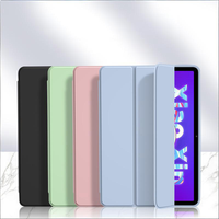 Soft Silicone Case For Lenovo Xiaoxin Pad 11 12.7 inch 2024 Case 2025 Pro 11.2 M10 Plus 11.5 Leather 3-fold Stand Tablet Cover