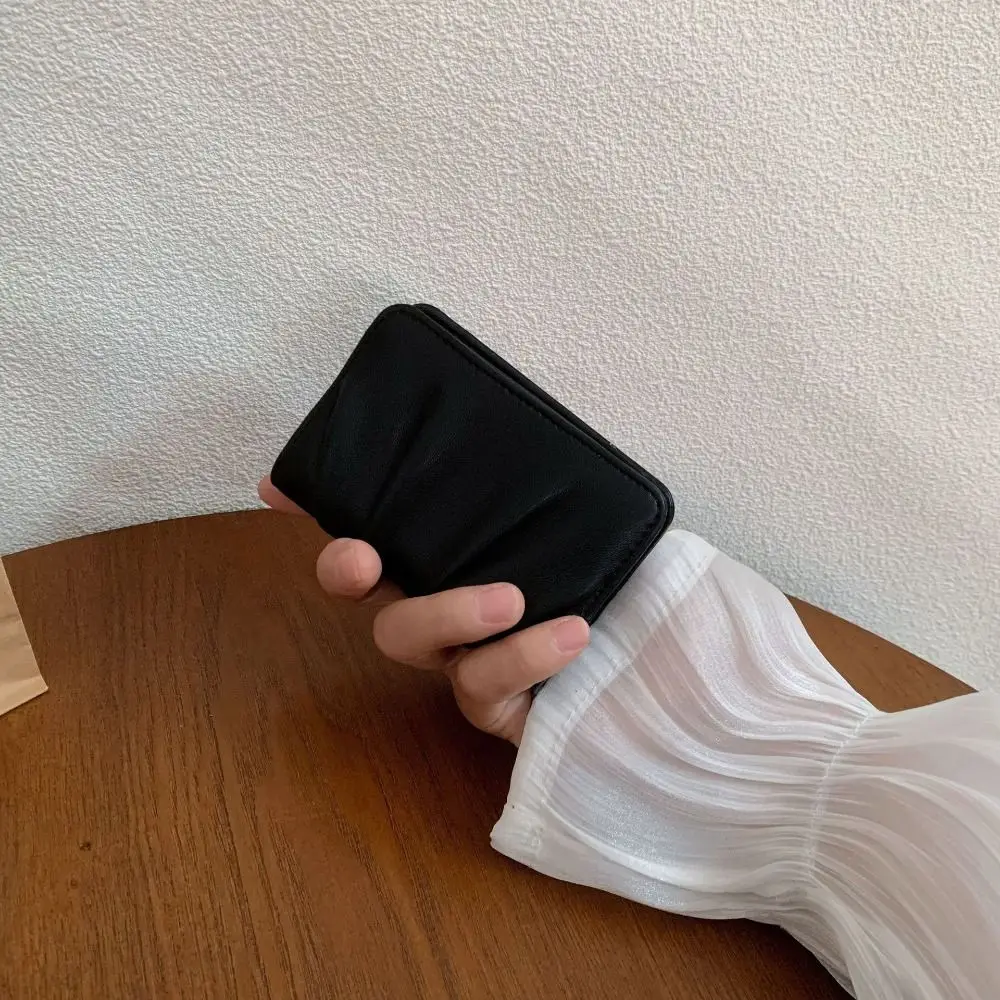 مقاوم للماء بولي Leather محفظة جلدية صغيرة قصيرة قابلة للطي مطوي حامل بطاقة المرأة متعددة الوظائف سعة كبيرة محفظة محمولة الهدايا #2