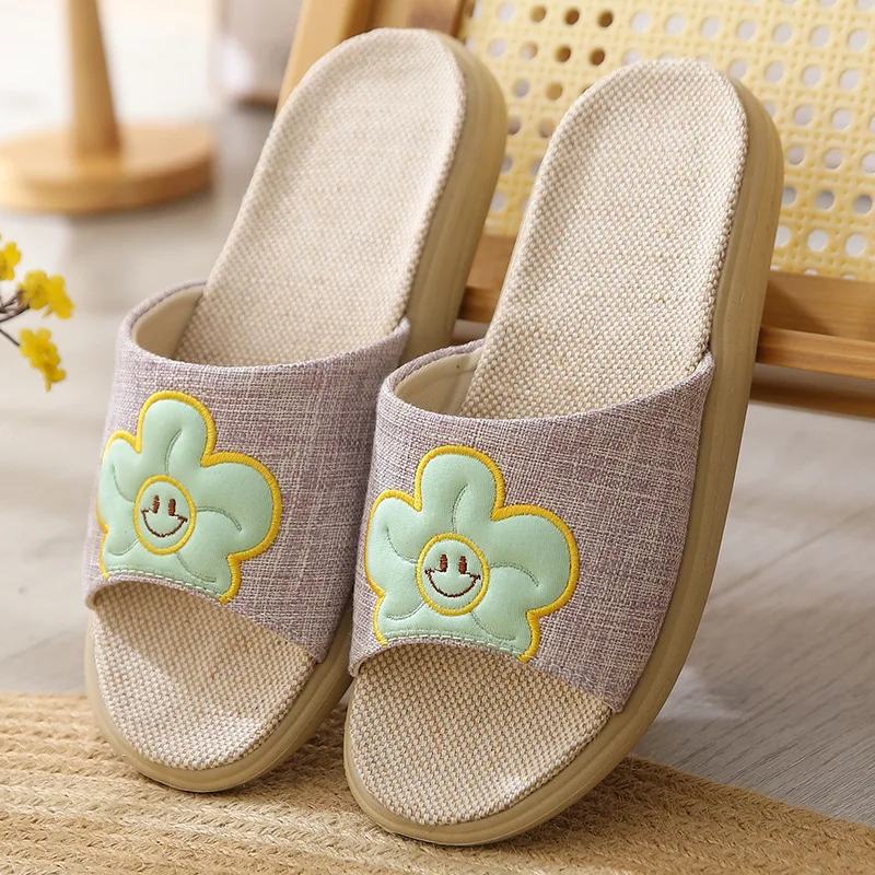 Men'S Straw Slippers Handmade Chinese Sandals Unisex Summer Home Shoes New Couple Shoes Hot Slippers Straw Weave Sandals