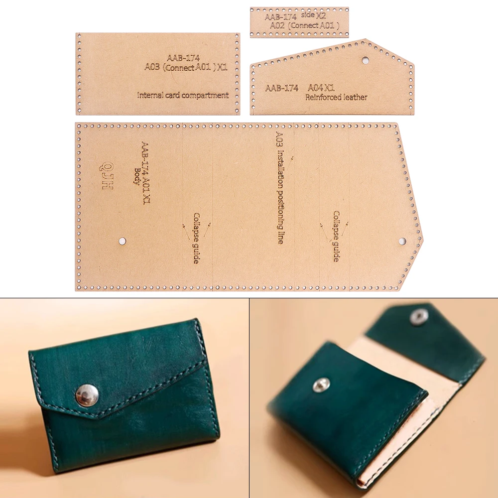 Cutting Cardboard Pattern Handmade Leather Tool Pattern Drawing Kraft Paper Mold Card Package Card Sleeve Template Pattern