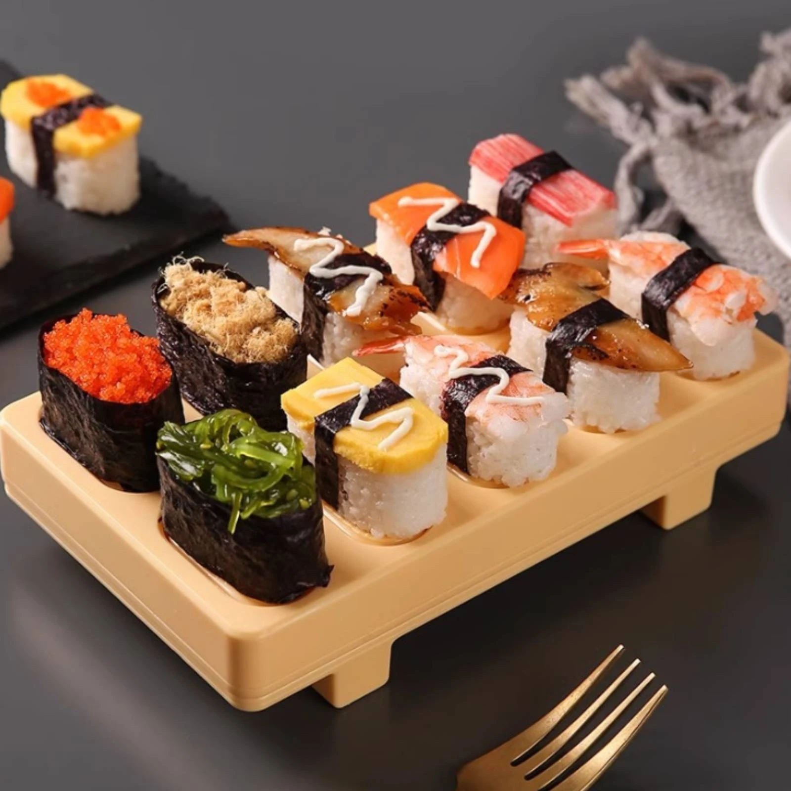 Meal Prep Onigiri - Sushimaker met lepel, rechthoekige sushi-pers, onigiri-vorm,