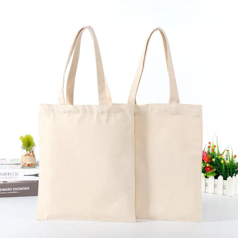 

Customizable Large-Capacity Canvas Bags 10 Wholesale Shopping Bags For Employee Gift Commuter Shoulder Bags Solid Color Tote Bag