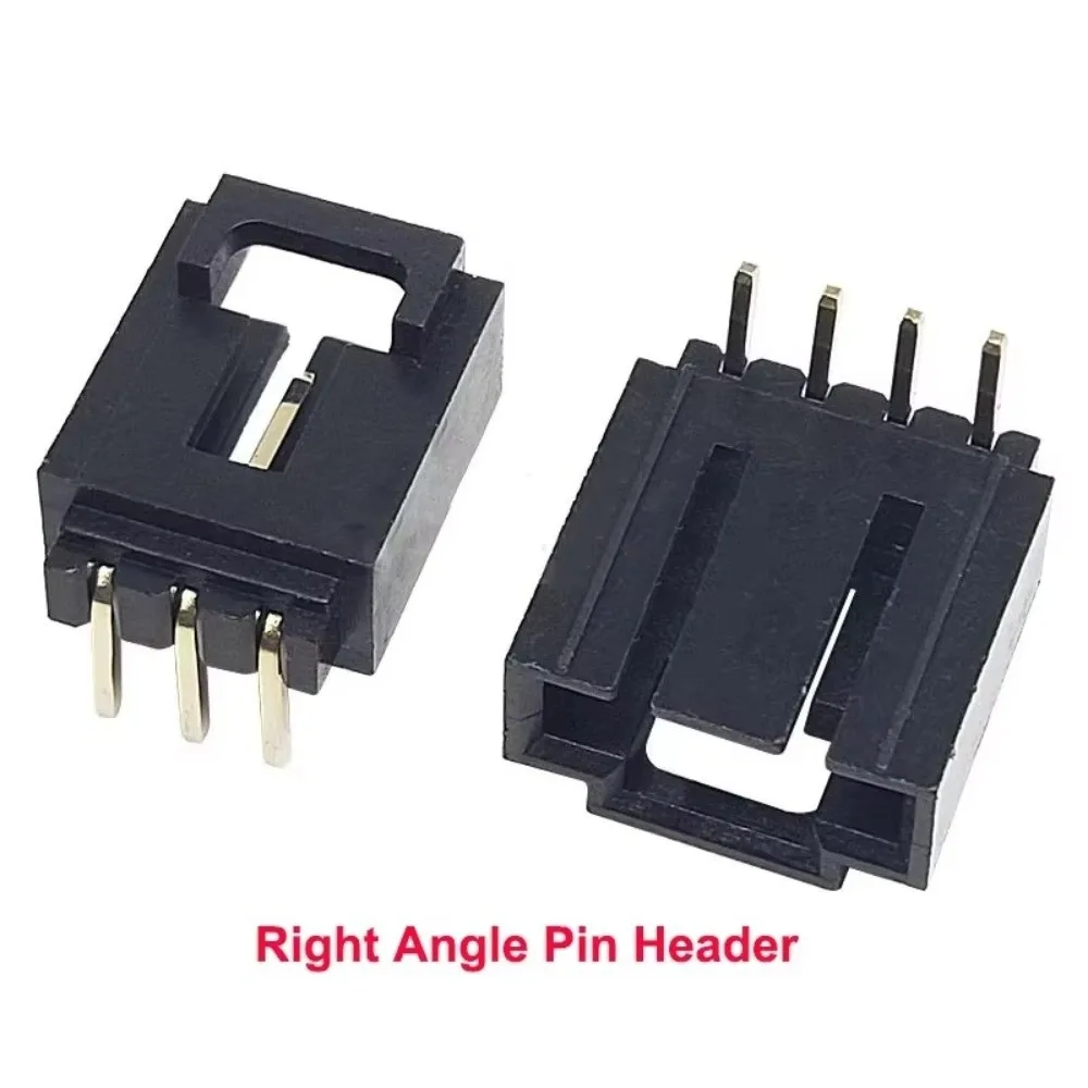 5Sets Single Row Dupont Connector Kit With Buckle Right Angle Crimp Terminal Good Conductivity Straight Pin Dupont Connector LED