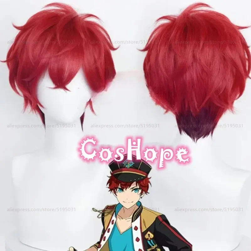 

FC6Amagi Hiiro Cosplay Wig 35cm Red Gradient Wig Cosplay Anime Cosplay Wigs Heat Resistant Synthetic Wig Halloween@FC8！