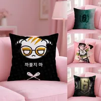 Tom C-Clancys R-Rainbow Six Siege Game Pillow Case Anti-dustmite Pillowcase Invisible Zipper  Short Plush Sofa Cushion Cover