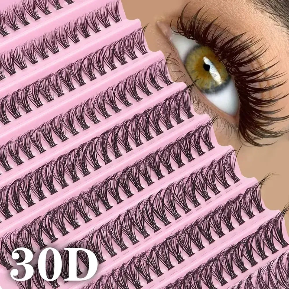 3D Mink Effect Segmented False Eyelashes Mixed Length 8-16mm DIY Grafting Eyelashes Reusable D Curl Fake Eyelash Set Women