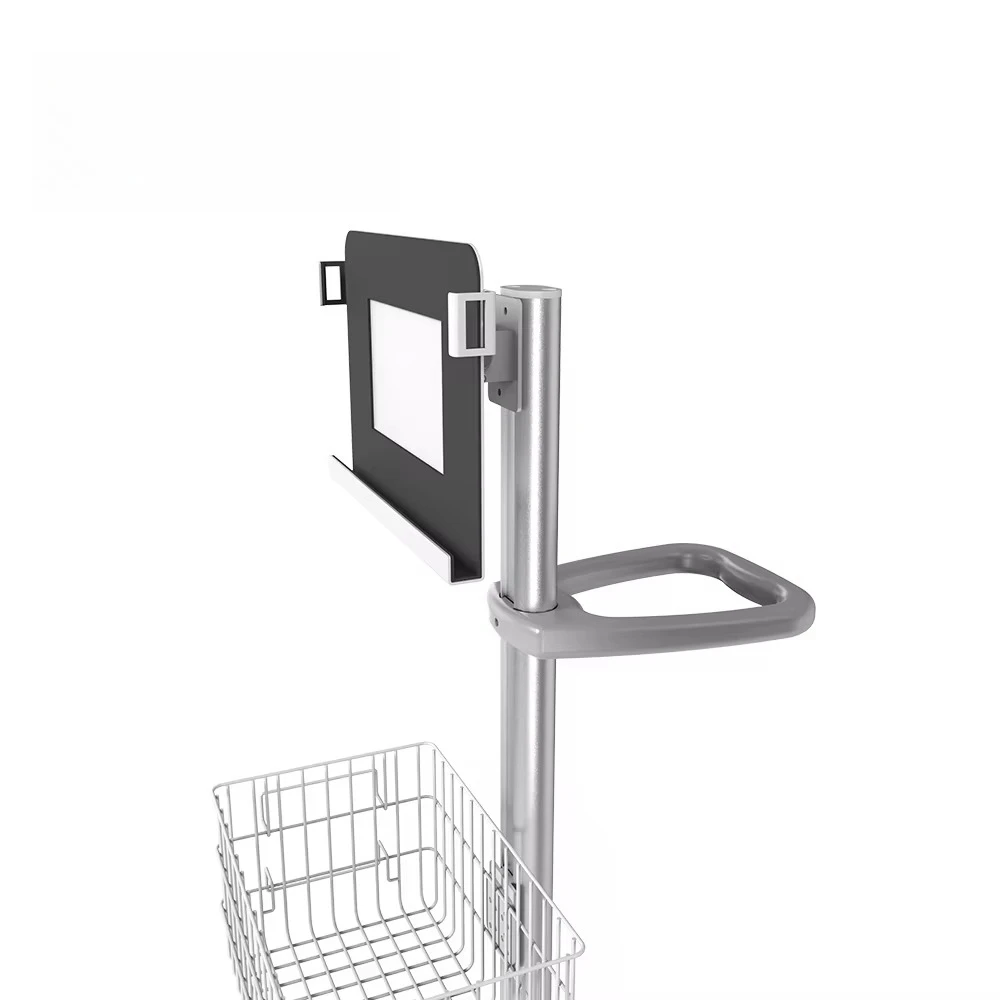 Mobile medical ipad cart basket tablet rolling stand notebook cart for portable
