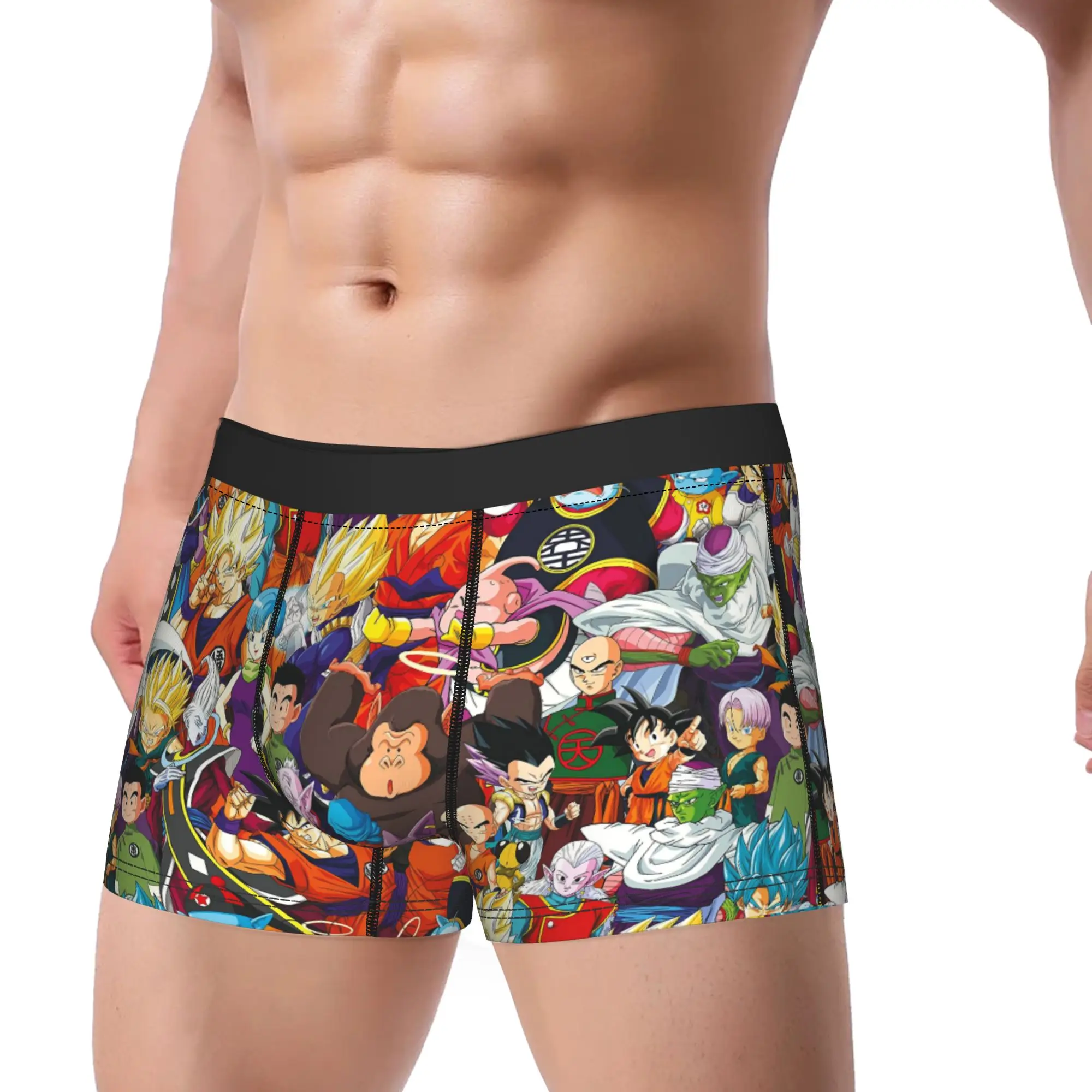 

Мужское нижнее белье с принтом Goku Collage, японское аниме Dragon Ball, боксеры с принтом, шорты, трусы, мужские мягкие трусы S-XXL
