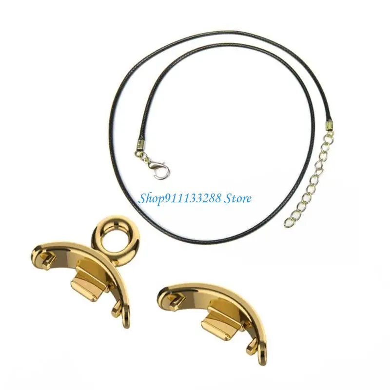 

G88D Neck Decoration Fashion Necklace Strap For Mi-Band 8 Bracelet Leather Wristband