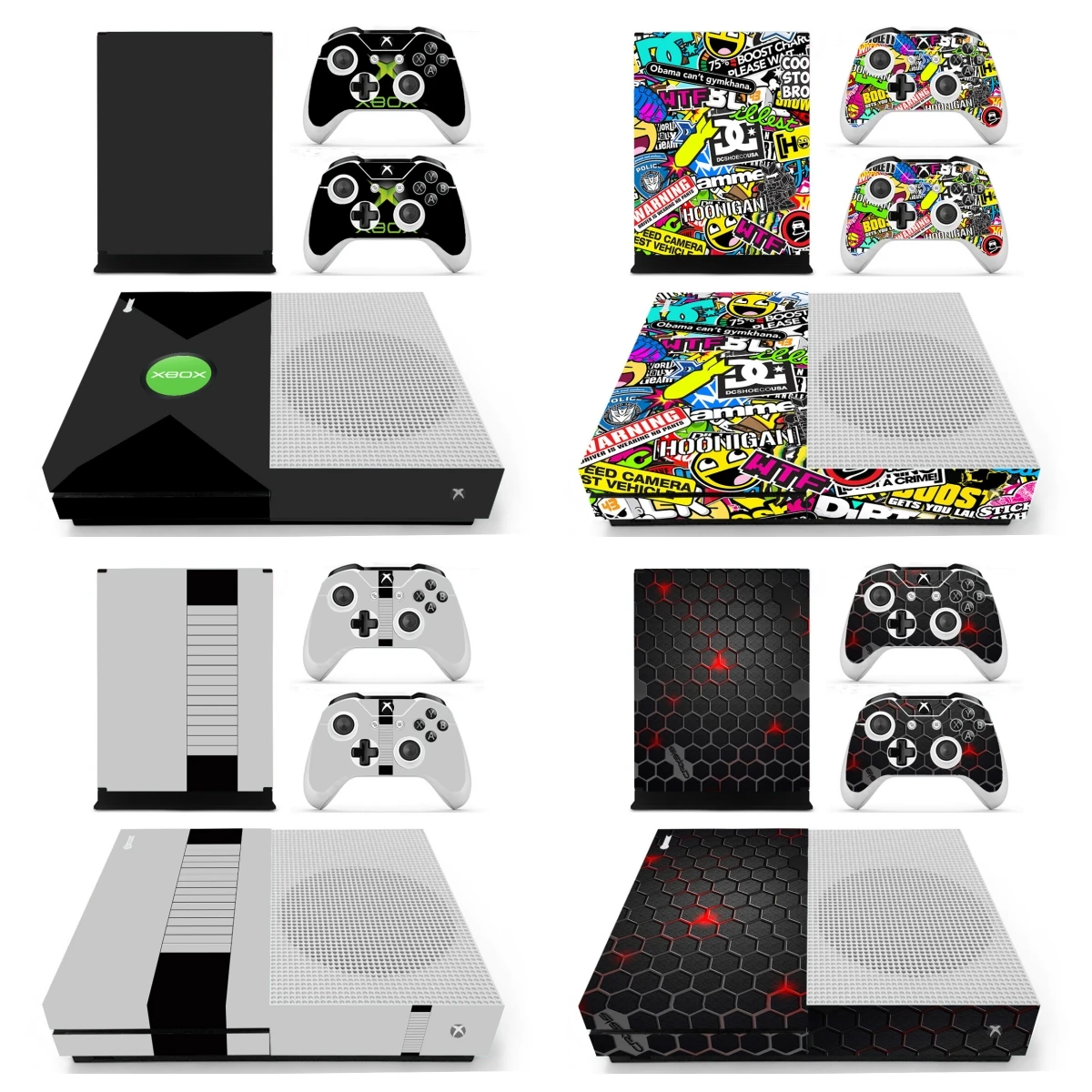 Funda protectora personalizada con adhesivo decorativo para consola Xbox One S y controles para Xbox One Slim, adhesivos de vinilo.