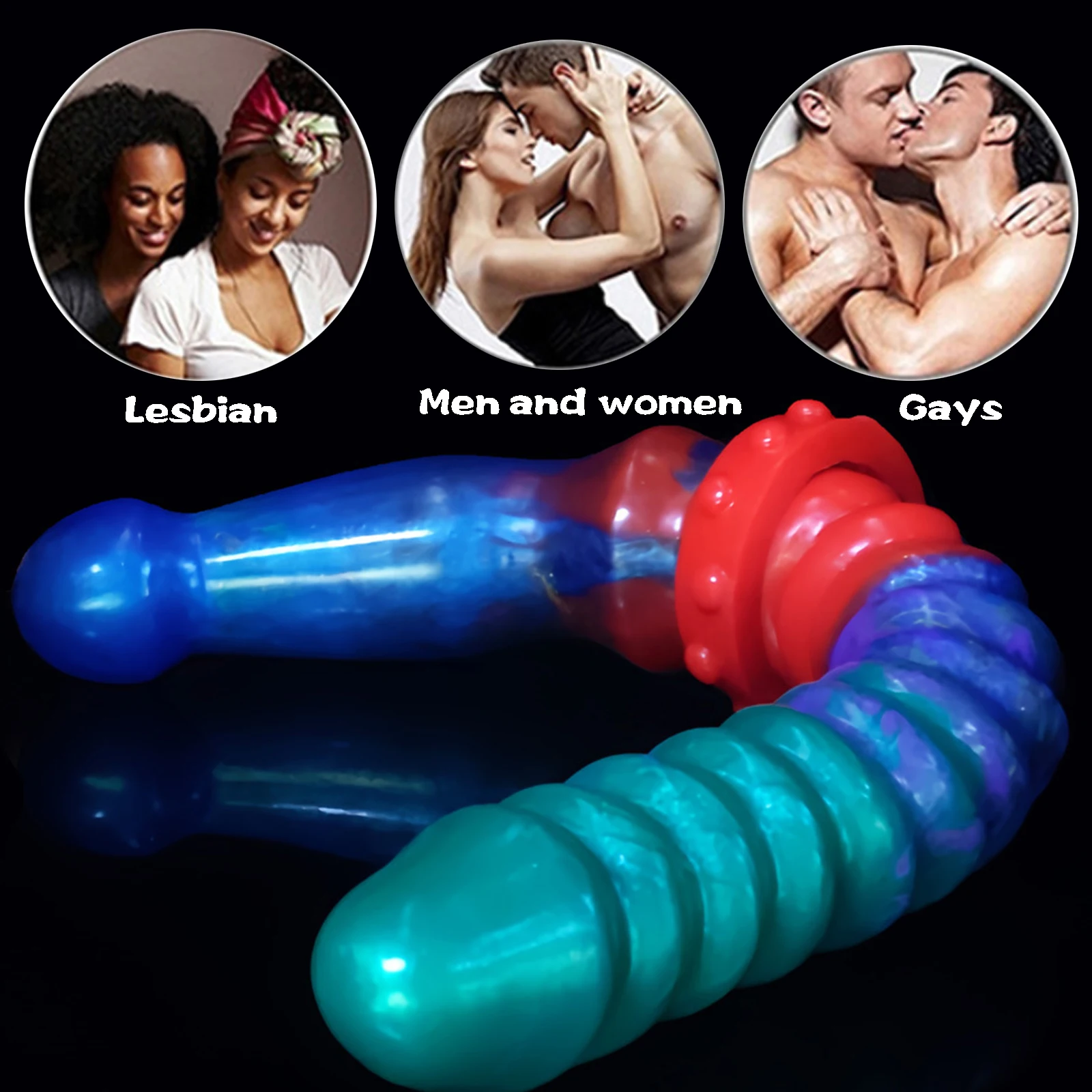 GayDouble ยาว Anal Plug กระตุ้นช่องคลอดและทวารหนักซิลิโคนผู้หญิงผู้ชาย Masturbator นวดต่อมลูกหมาก Sex Shop ลูกคู่