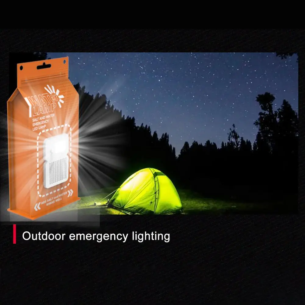 Salt Water Lamp Salt Water Lamp Emergency Portable Led Camping Lamp High Brightness No Battery Compact Size for Outdoor