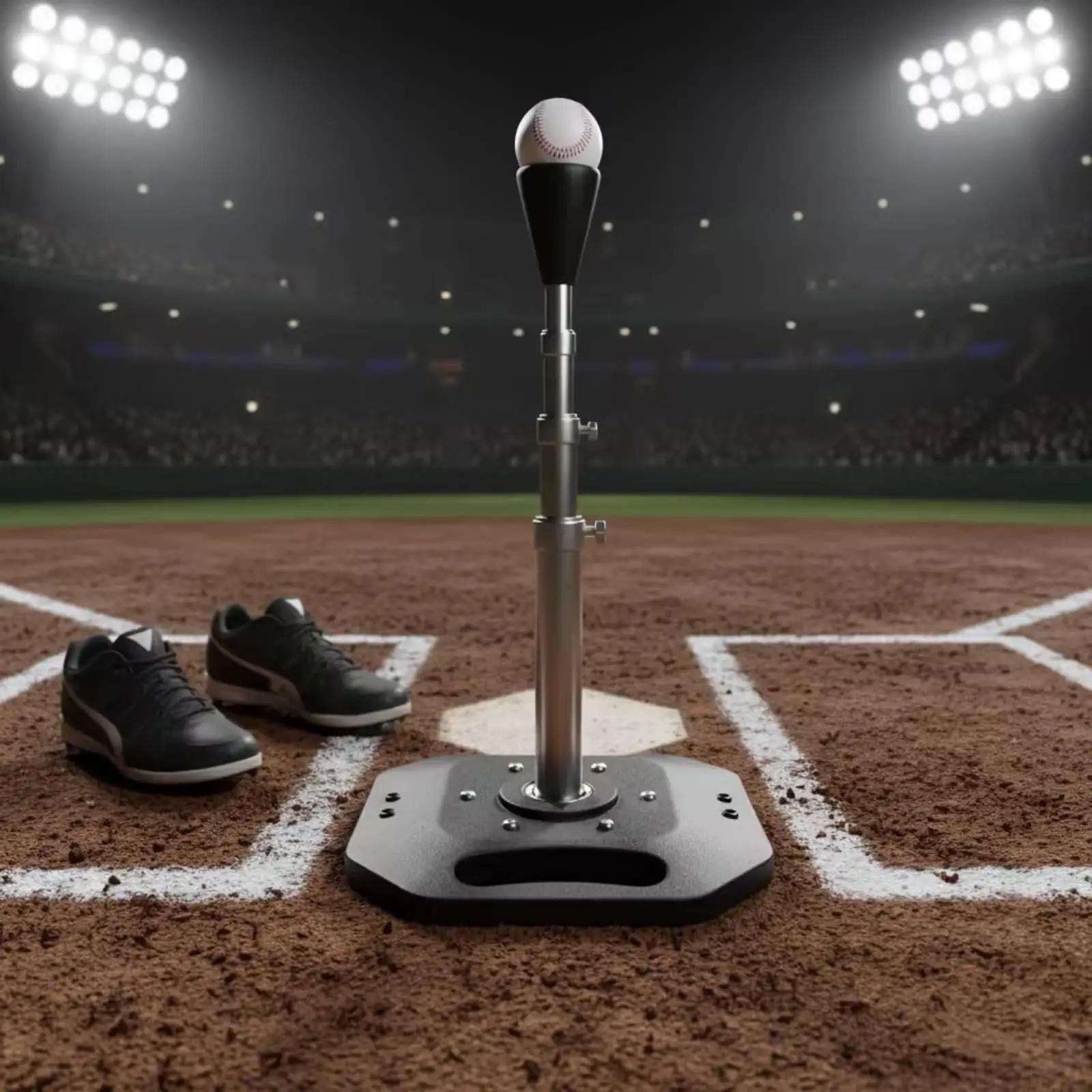 Durable Outdoor Baseball Trainer Tee with Metal Base and Sponge Top for Batting Practice Ideal for Swing Mechanics and Hitting