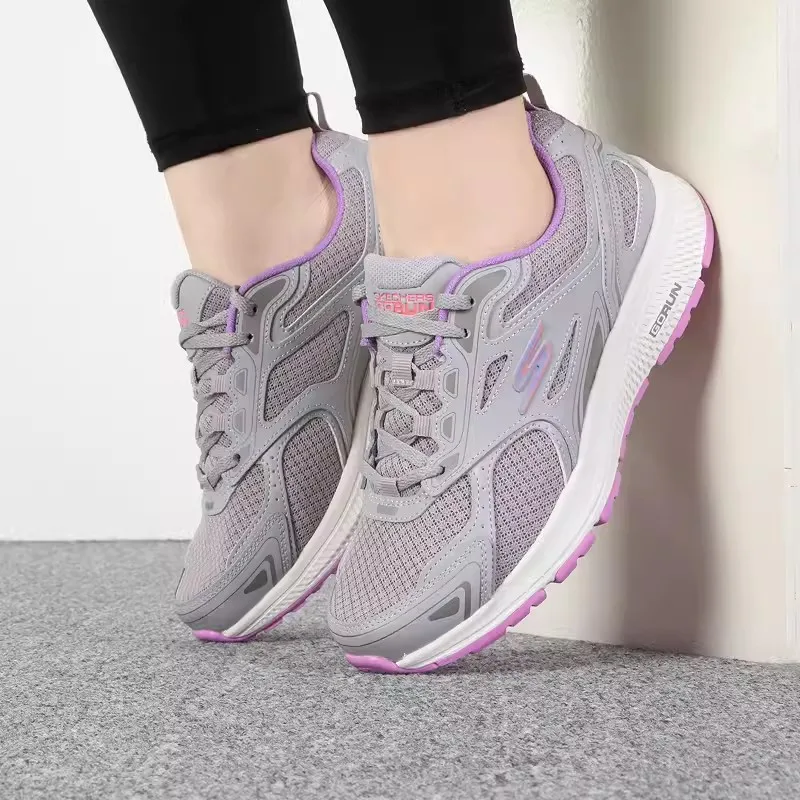 Skechers baskets pour femmes été respirant maille chaussures de course décontractées chaussures de jogging rembourrées